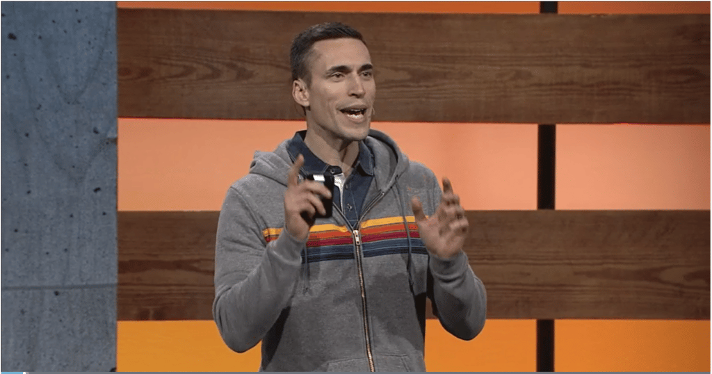 Jared Spataro speaking at Microsoft Ignite 2019