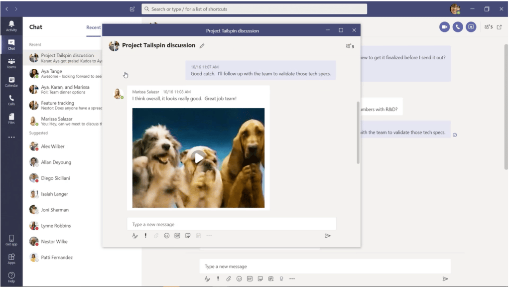 Microsoft Teams Pop Out Window Feature