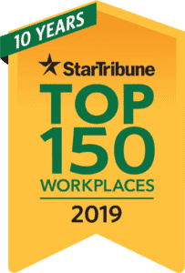 SUCCESS Computer Consulting is a proud recipient of StarTribune's Top 150 Workplaces in 2019 as evidenced by website banner.